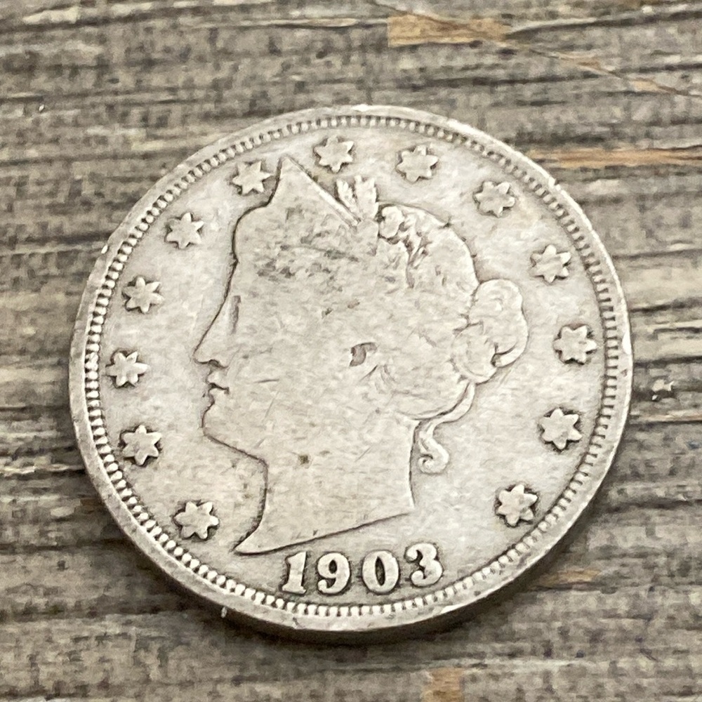 Antique 1903 LIBERTY HEAD V NICKEL